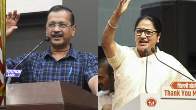 Arvind kejriwal left rekha gupta agencies.jpg