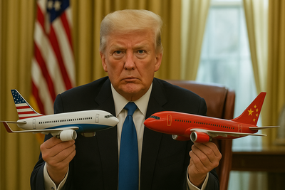 Trump seeks fair play! US asks China to not fly over Russia; 'gives Beijing airlines competitive edge over American carriers' 1760084077 this is an ai generated image used only for representative purpose.jpg