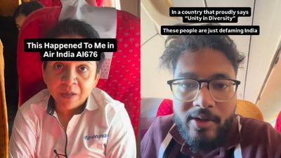 ‘I’ll show you what badtameezi is’: Air India passenger onboard Kolkata-Mumbai flight threatened over not speaking Marathi; watch viral video | India News 1761312469 unnamed file.jpg