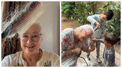 Nafisa Ali Sodhi’s grandkids help her cope with hair fall amid chemotherapy against stage 4 cancer – See Pic | Nafisa ali sodhi.jpg