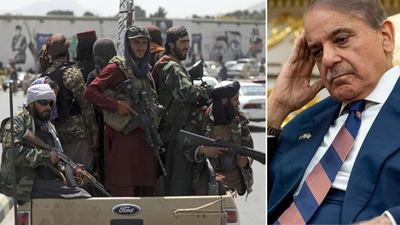 Taliban fighters in kabul 2021 pakistan pm shehbaz sharif file photo ap.jpg