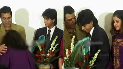 Divya bharti was seen touching dharmendra39s feet.jpg