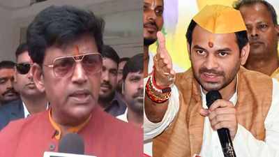 Ravi kishan left tej pratap agencies.jpg