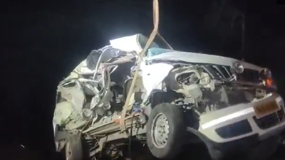 A chennai bound bus in tamil nadu39s cuddalore district veered off the road and collided with two cars after a tyre burst resulting in nine fatalities and at least 10 injuries.jpg