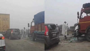 Poor visibility due to thick fog led to the pile up which involved several vehicles.jpg