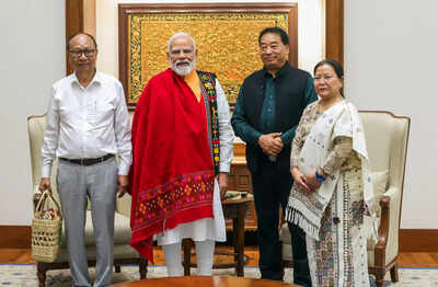 New delhi feb 24 ani manipur chief minister yumnam khemchand singh with dep.jpg