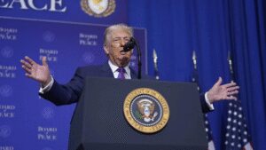 Trump while speaking at the event ap.jpg