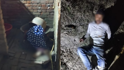 Accused kishan rawat arrested after a police encounter in lucknow is linked to the march 9 double murder of a woman and her partially blind son in sisendi village.jpg