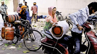 In old delhi anxiety rising as cylinder queues grow cops out at gas agencies.jpg