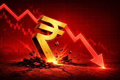 Rupee tumbles to record low.jpg