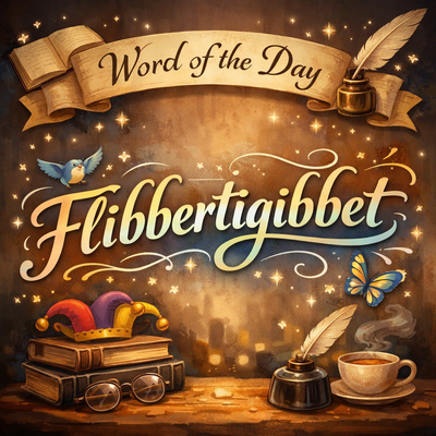 Word of the day flibbertigibbet image source ai generated.jpg