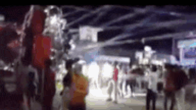 According to eyewitnesses several youths had climbed onto the dj vehicle and were dancing when it went out of control and overturned causing panic among participants.jpg