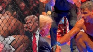 Donald trumps cageside exchange with paulo costa at ufc miami turns viral after unexpected comment on fighters looks.jpg