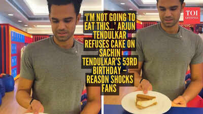 Im not going to eat this arjun tendulkar refuses cake on sachin tendulkars 53rd birthday reason shocks fans.jpg