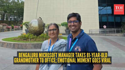 Bengaluru microsoft manager takes 81 year old grandmother to office emotional moment goes viral.jpg