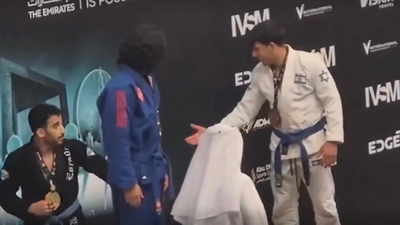Kuwaiti champion refuses handshake with israeli bronze medalist leaves podium after ugly exchange at abu dhabi grand slam jiu jitsu.jpg
