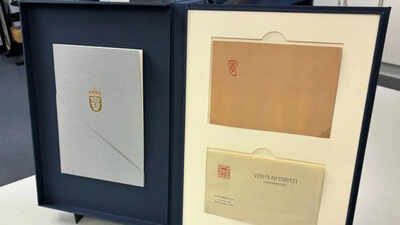 Reproductions of two handwritten cards by the indian poet and nobel laureate rabindranath tagore.jpg