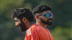 Visakhapatnam india39s mohammed siraj and jasprit bumrah during a practice sessi.jpg
