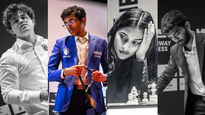 Magnus carlsen r praggnanandhaa divya deshmukh and d gukesh photo by michal walusza for norway chess.jpg