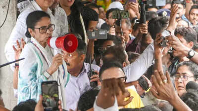 Mamata banerjee addresses the first protest rally since losing the 2026 west bengal assembly elections at esplanade kolkata.jpg